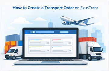 Create a transport order on ExusTrans using the online transport marketplace